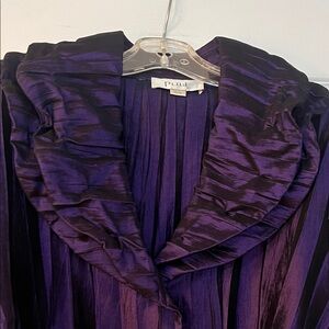 Puli Deep Purple Button-Up Blouse